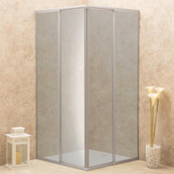 Box Doccia Regolabile Reversibile 86x86cm Vetro 6mm Fume' Angolare