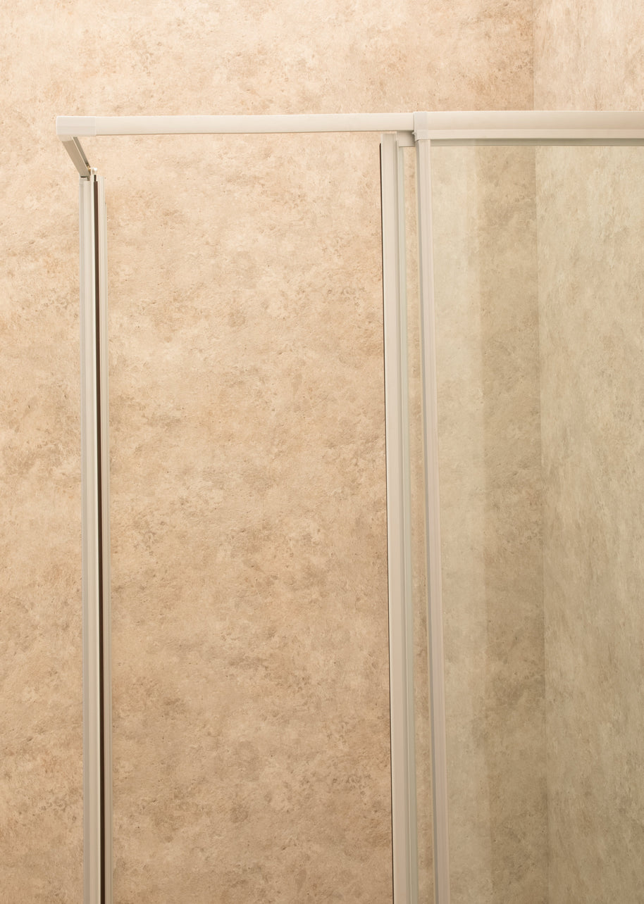 Box Doccia Regolabile Reversibile 88x88cm Vetro 6mm Trasparente