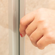 Box Doccia Regolabile Reversibile 88x88cm Vetro 6mm Trasparente