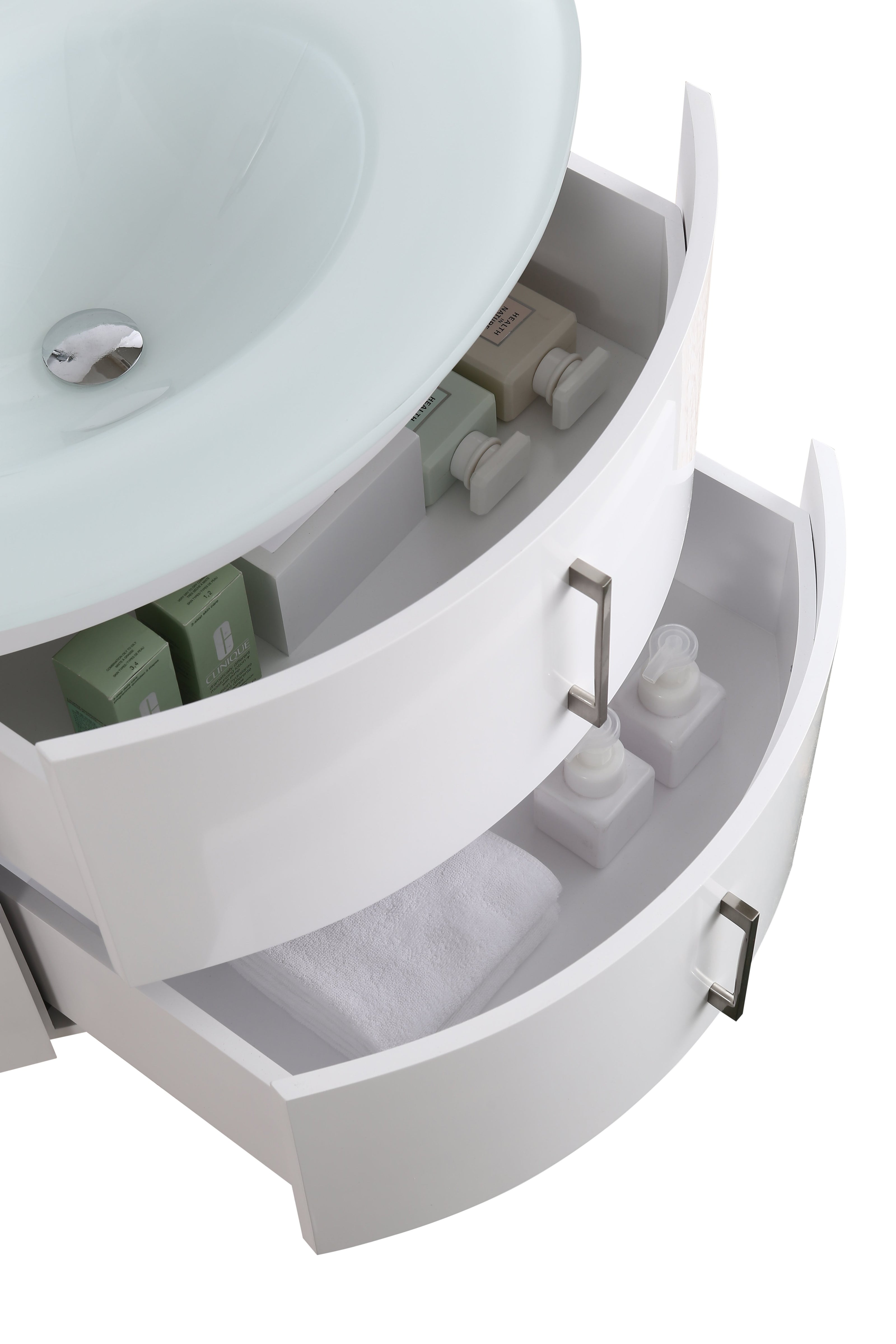 Mobile Arredo Bagno Kursal 104 cm Sospeso Bianco Destro Moderno