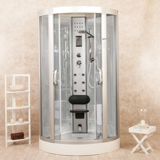 Box Doccia White Eden 90x90cm Idromassaggio Multifunzione