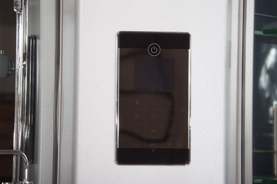 Black Eden 90x90cm Box Doccia Idromassaggio Sauna Bagno Turco e Ozonoterapia