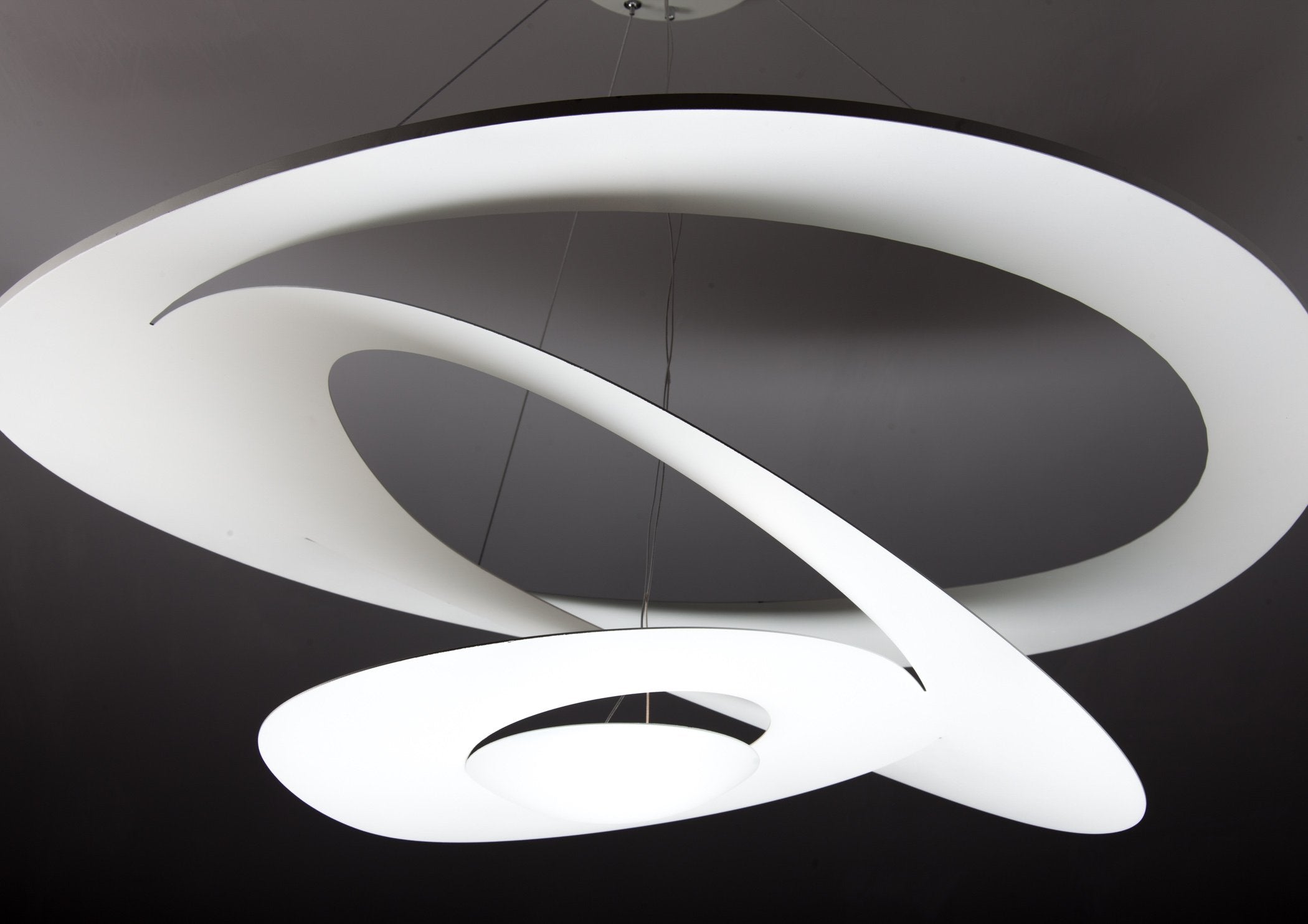 Lampadario Moderno Space Design color Bianco 100cm in Metallo