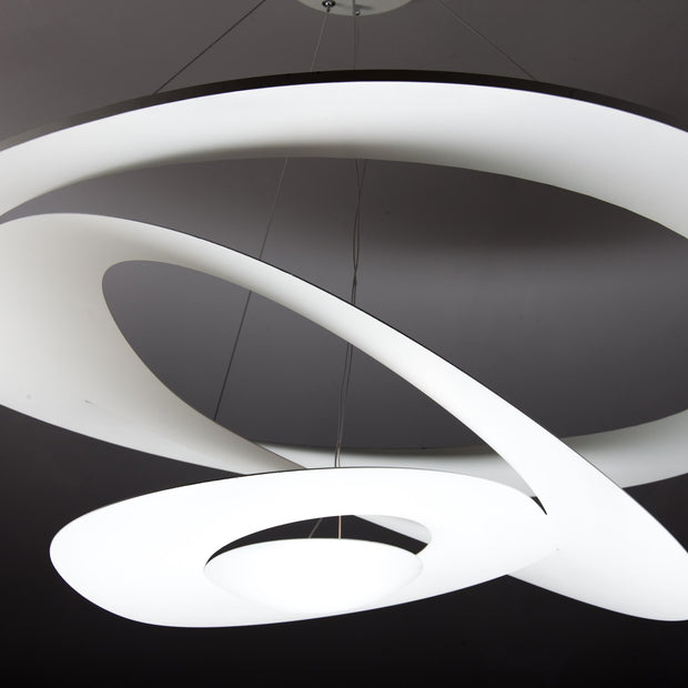 Lampadario Moderno Space Design color Bianco 100cm in Metallo