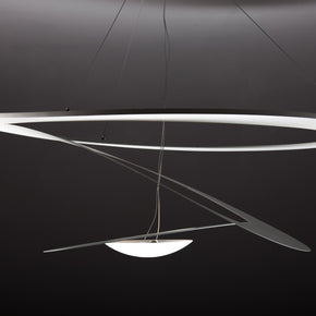 Lampadario Moderno Space Design color Bianco 100cm in Metallo