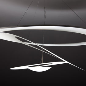 Lampadario Moderno Space Design color Bianco 100cm in Metallo