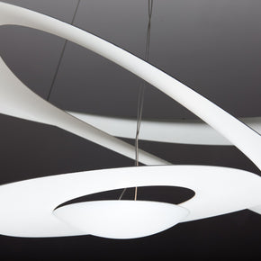 Lampadario Moderno Space Design color Bianco 100cm in Metallo