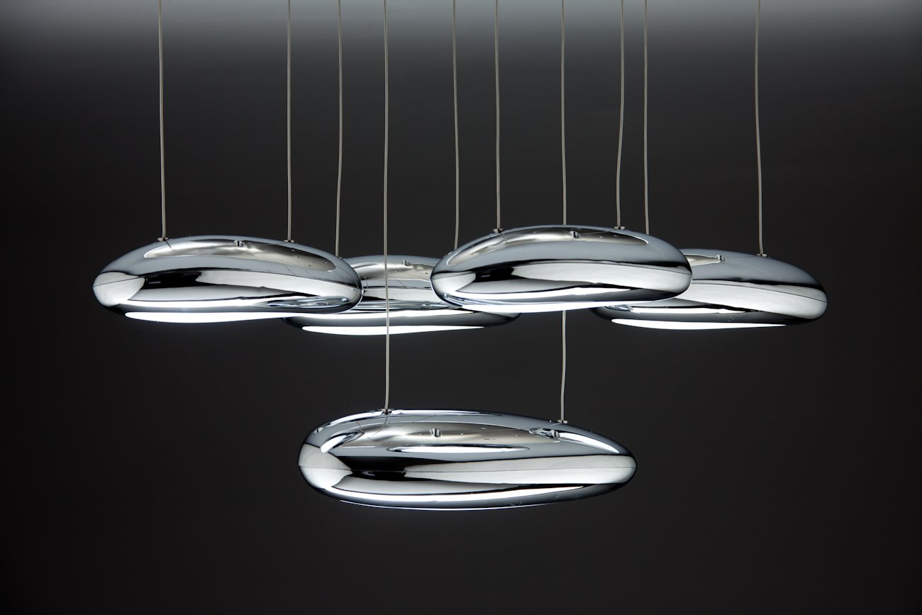 Lampadario Moderno a Led Drop Design 5B Luce Fredda, Calda e Multicolor