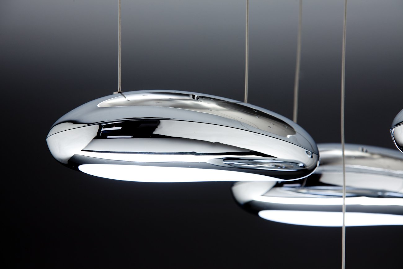 Lampadario Moderno a Led Drop Design 5B Luce Fredda, Calda e Multicolor