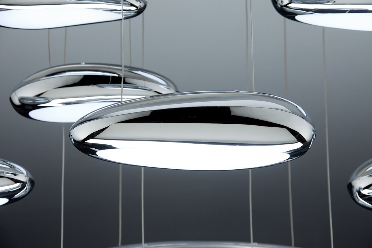 Lampadario Moderno a Led Drop Design 10B luce Calda, Fredda e Multicolore