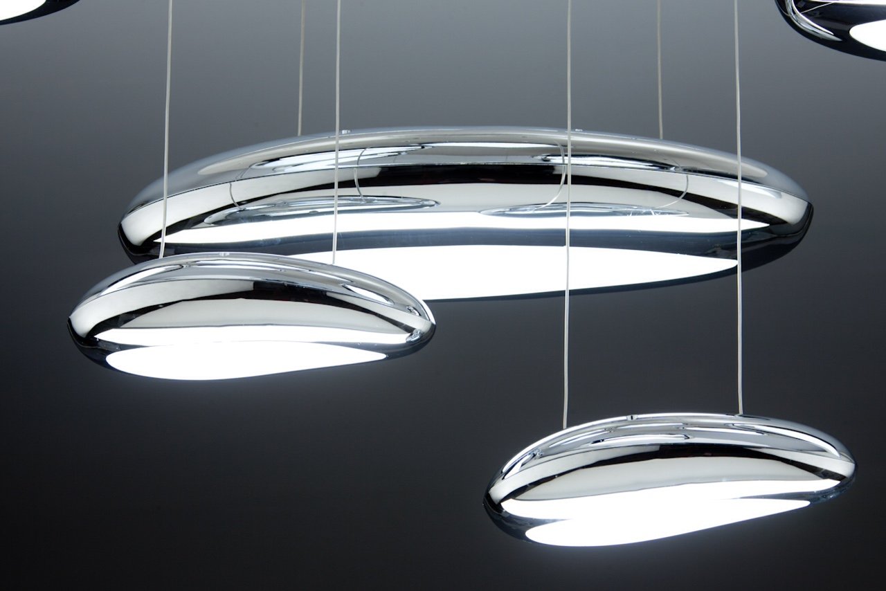 Lampadario Moderno a Led Drop Design 10B luce Calda, Fredda e Multicolore