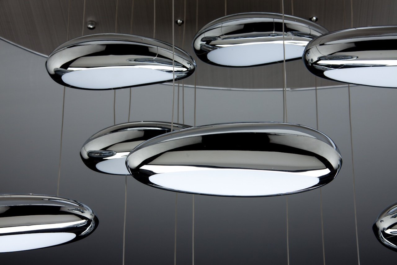 Lampadario Moderno a Led Drop Design 10B luce Calda, Fredda e Multicolore