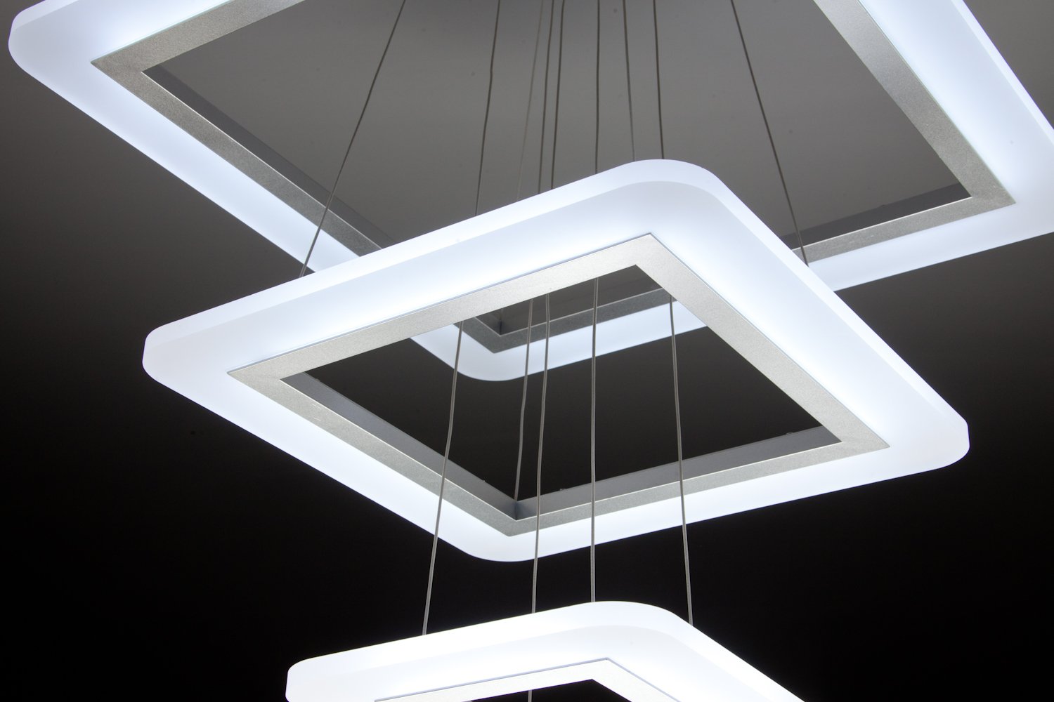 Lampadario a Sospensione Led Square 3T Luce Calda, Fredda, e Multicolor