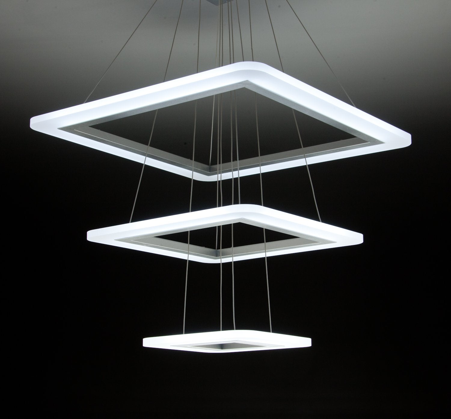 Lampadario a Sospensione Led Square 3T Luce Calda, Fredda, e Multicolor