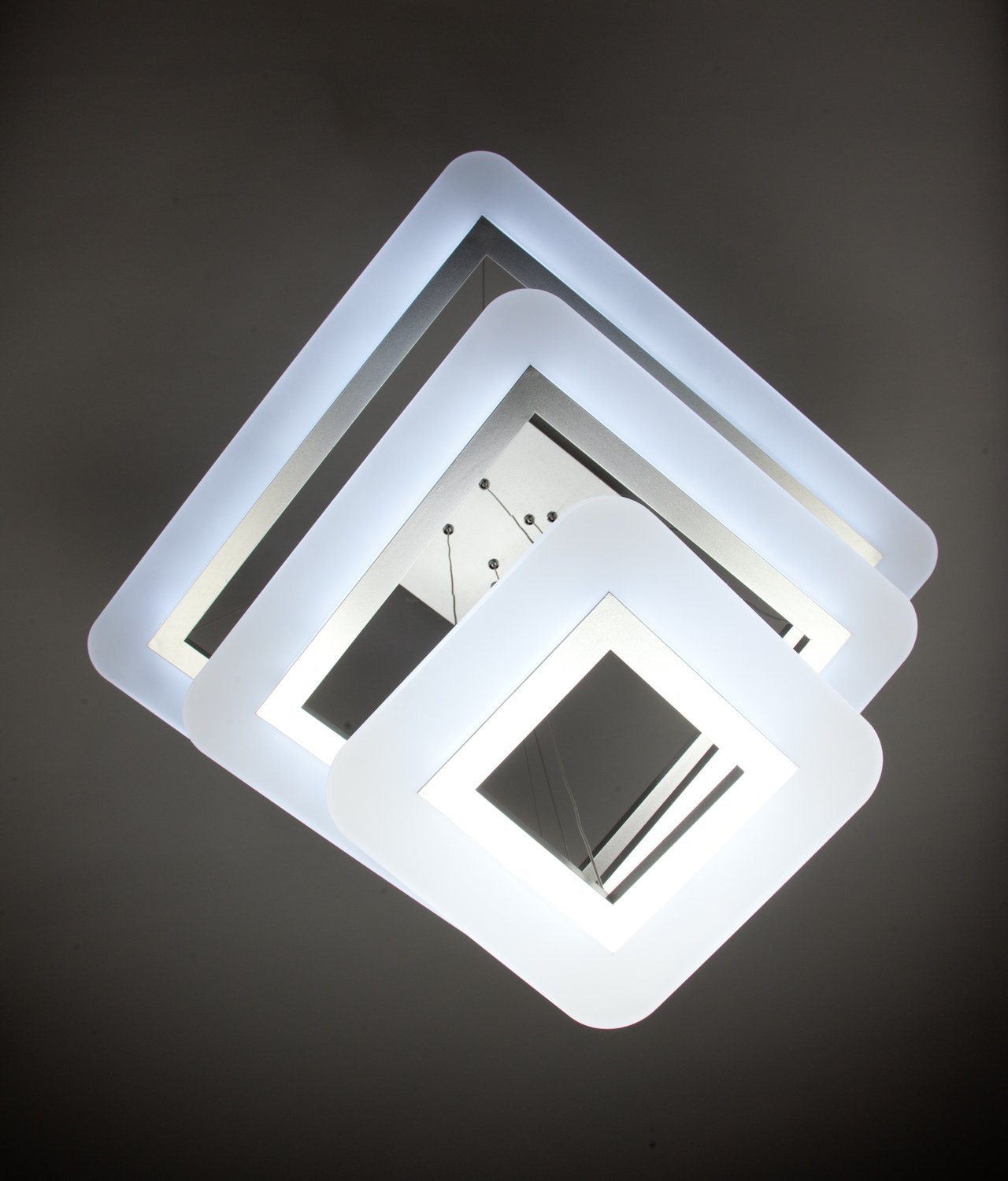 Lampadario a Sospensione Led Square 3T Luce Calda, Fredda, e Multicolor