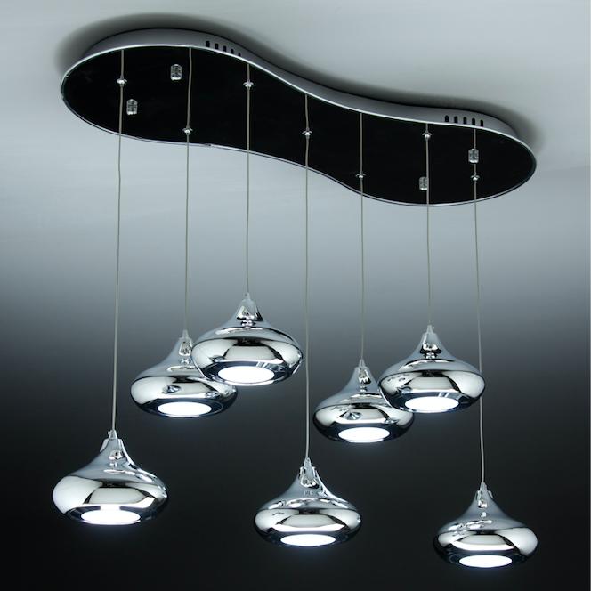 Lampadario a Sospensione Led Drop 7  Design Luce calda, Fredda e Multicolor