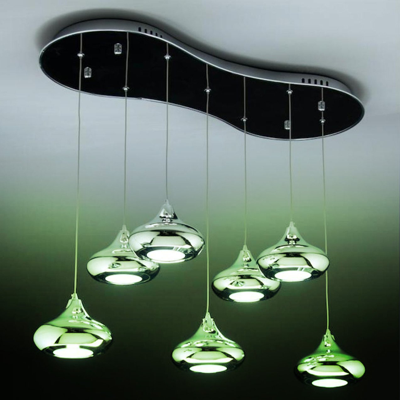 Lampadario a Sospensione Led Drop 7  Design Luce calda, Fredda e Multicolor