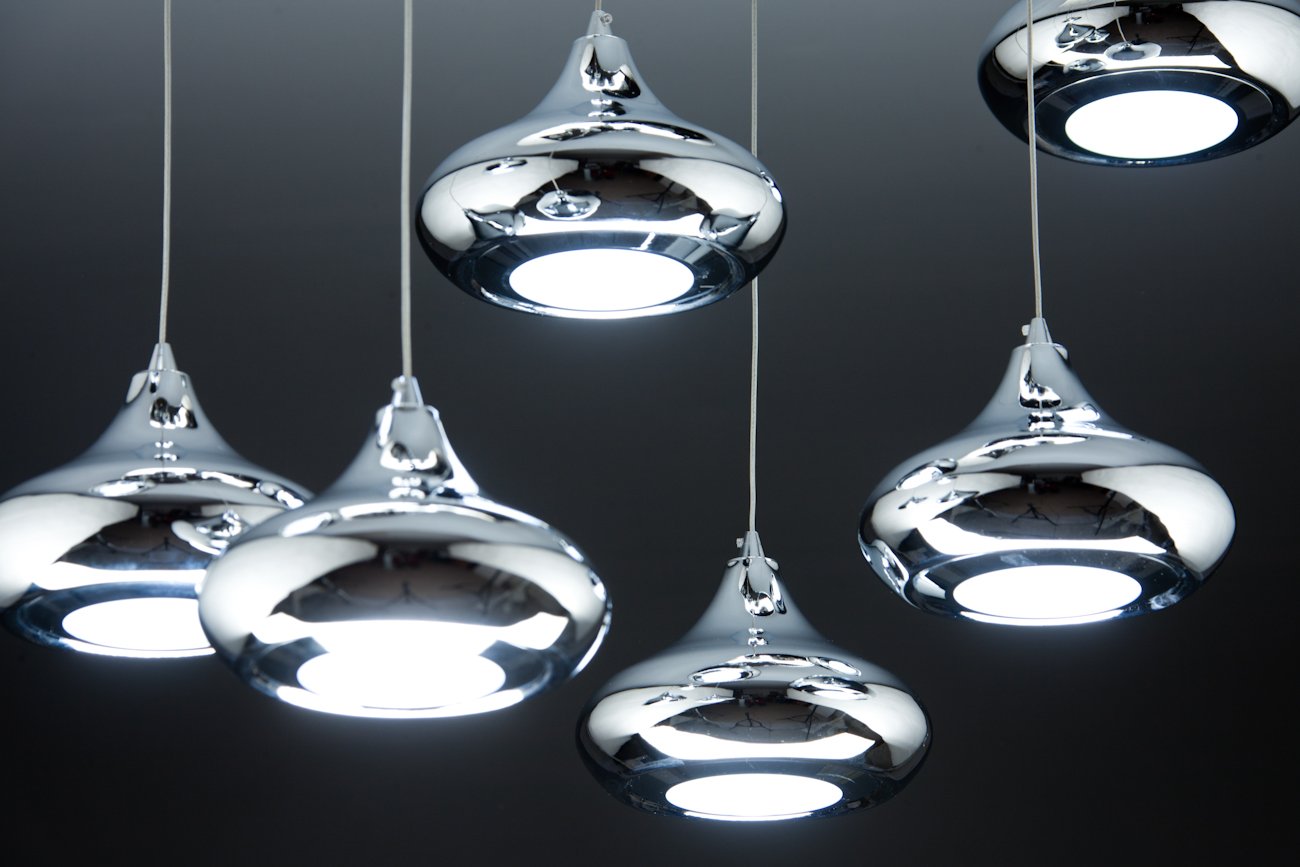 Lampadario a Sospensione Led Drop 7  Design Luce calda, Fredda e Multicolor