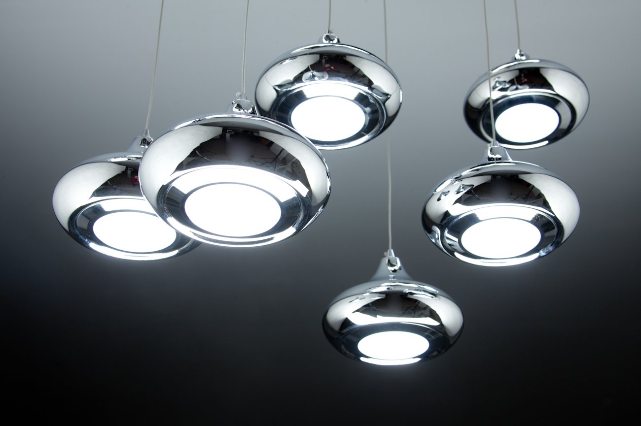 Lampadario a Sospensione Led Drop 7  Design Luce calda, Fredda e Multicolor