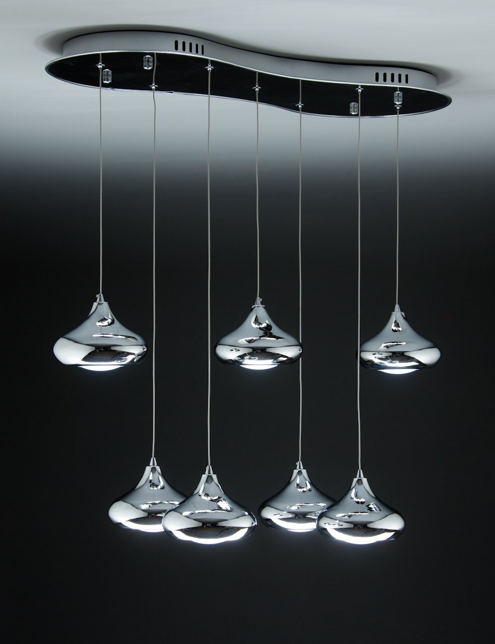 Lampadario a Sospensione Led Drop 7  Design Luce calda, Fredda e Multicolor