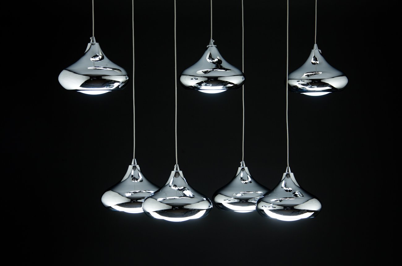 Lampadario a Sospensione Led Drop 7  Design Luce calda, Fredda e Multicolor