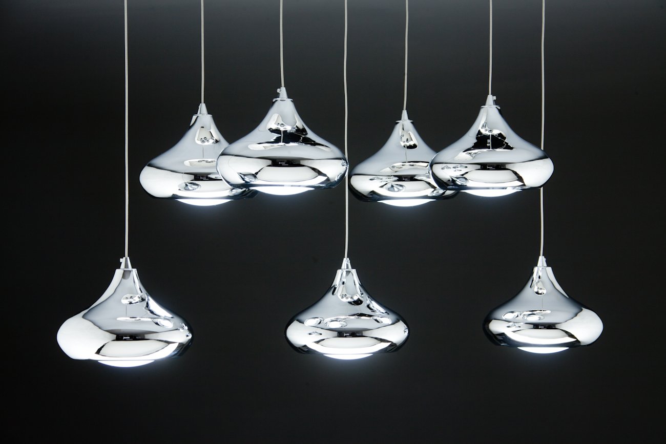 Lampadario a Sospensione Led Drop 7  Design Luce calda, Fredda e Multicolor