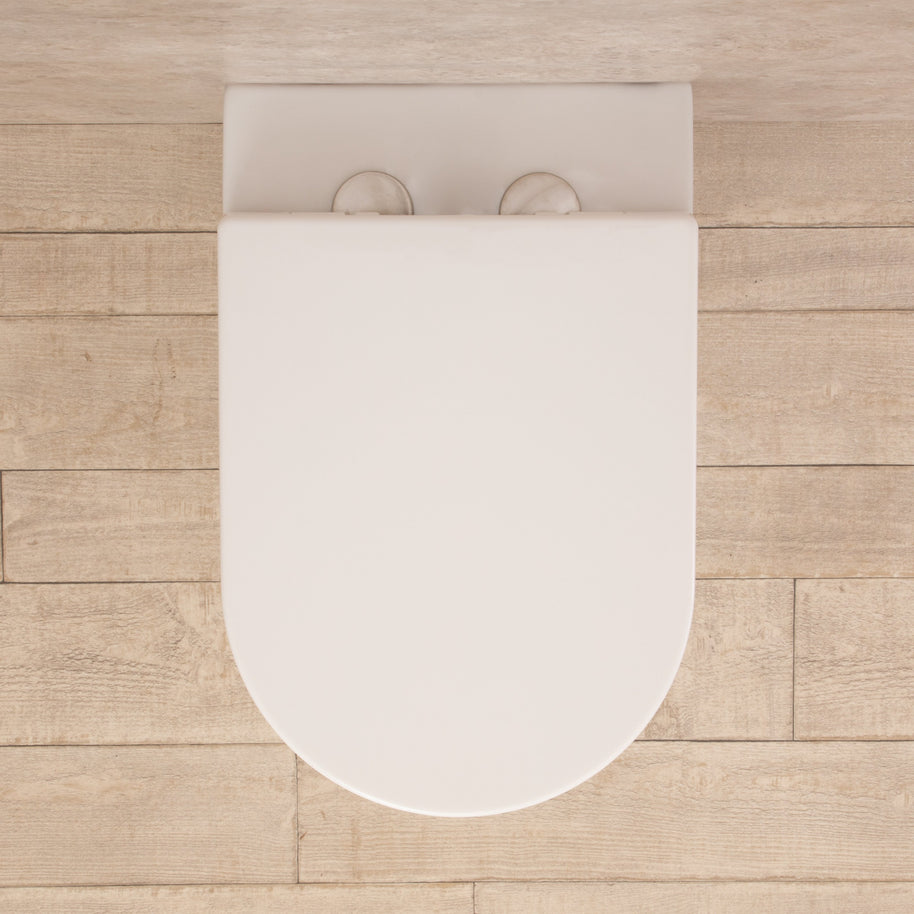 WC Filo Parete Vortix Sedile e Copri vaso Senza Brida L36.5xP56xA41cm