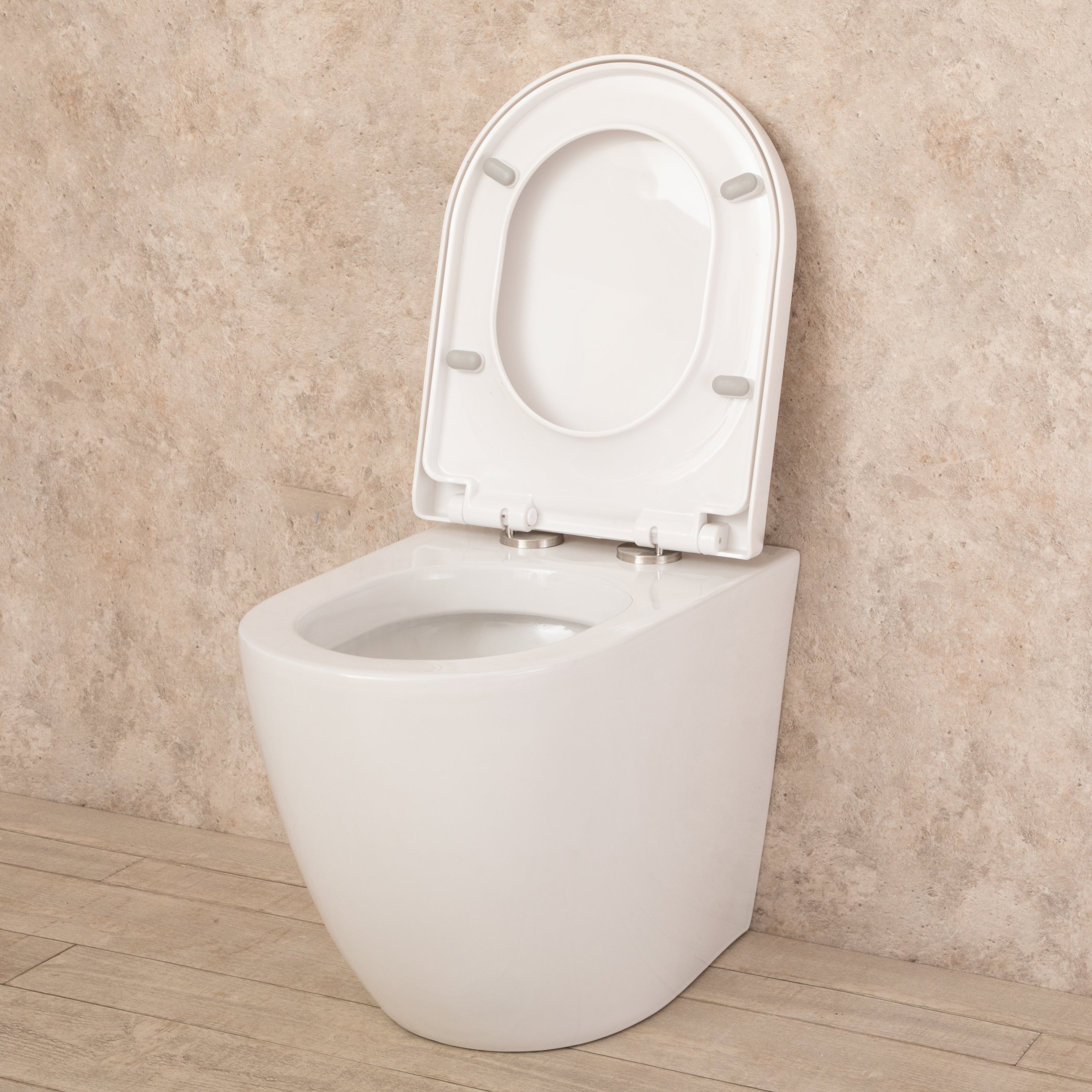 WC Filo Parete Vortix Sedile e Copri vaso Senza Brida L36.5xP56xA41cm