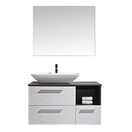 Set Mobile Arredo Bagno London Stone  Bianco Grigio 100