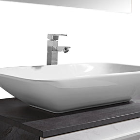 Set Mobile Arredo Bagno London Stone  Bianco Grigio 100