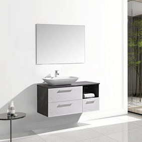 Set Mobile Arredo Bagno London Stone Bianco Grigio 120