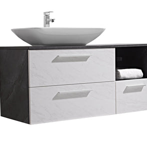 Set Mobile Arredo Bagno London Stone Bianco Grigio 120
