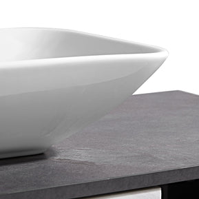 Set Mobile Arredo Bagno London Stone Bianco Grigio 120