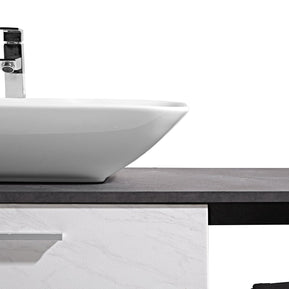 Set Mobile Arredo Bagno London Stone Bianco Grigio 120