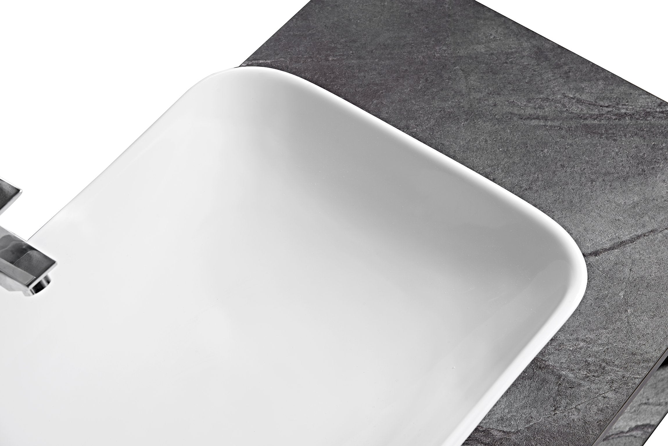 Set Mobile Arredo Bagno London Stone effetto pietra naturale Bianco Grigio 120cm