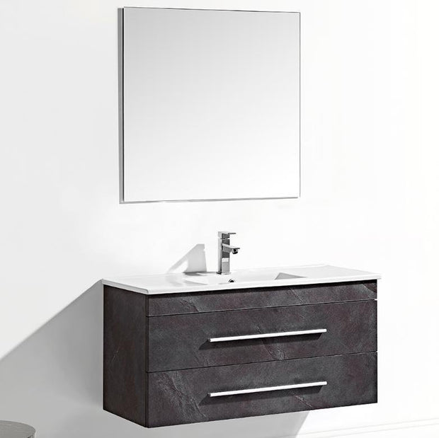Set Mobile Arredo Bagno Urban Stone Nero 100