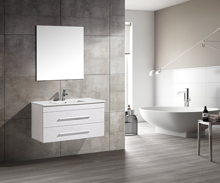 Set Mobile Arredo Bagno Urban Stone Bianco 100cm
