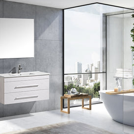 Set Mobile Arredo Bagno Urban Stone Bianco 100cm