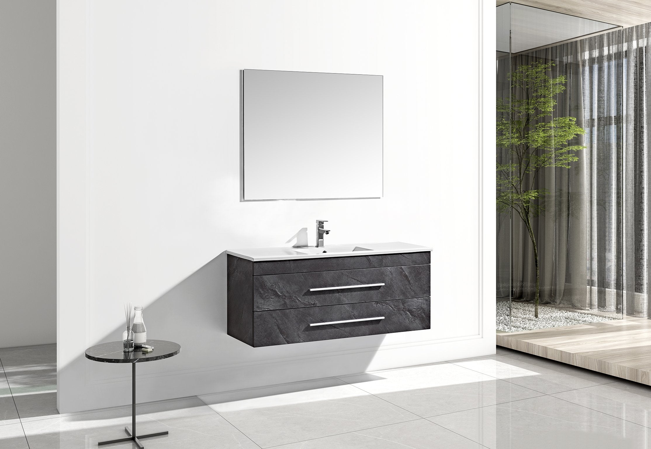 Set Mobile Arredo Bagno Urban Stone Grigio antracite 120cm