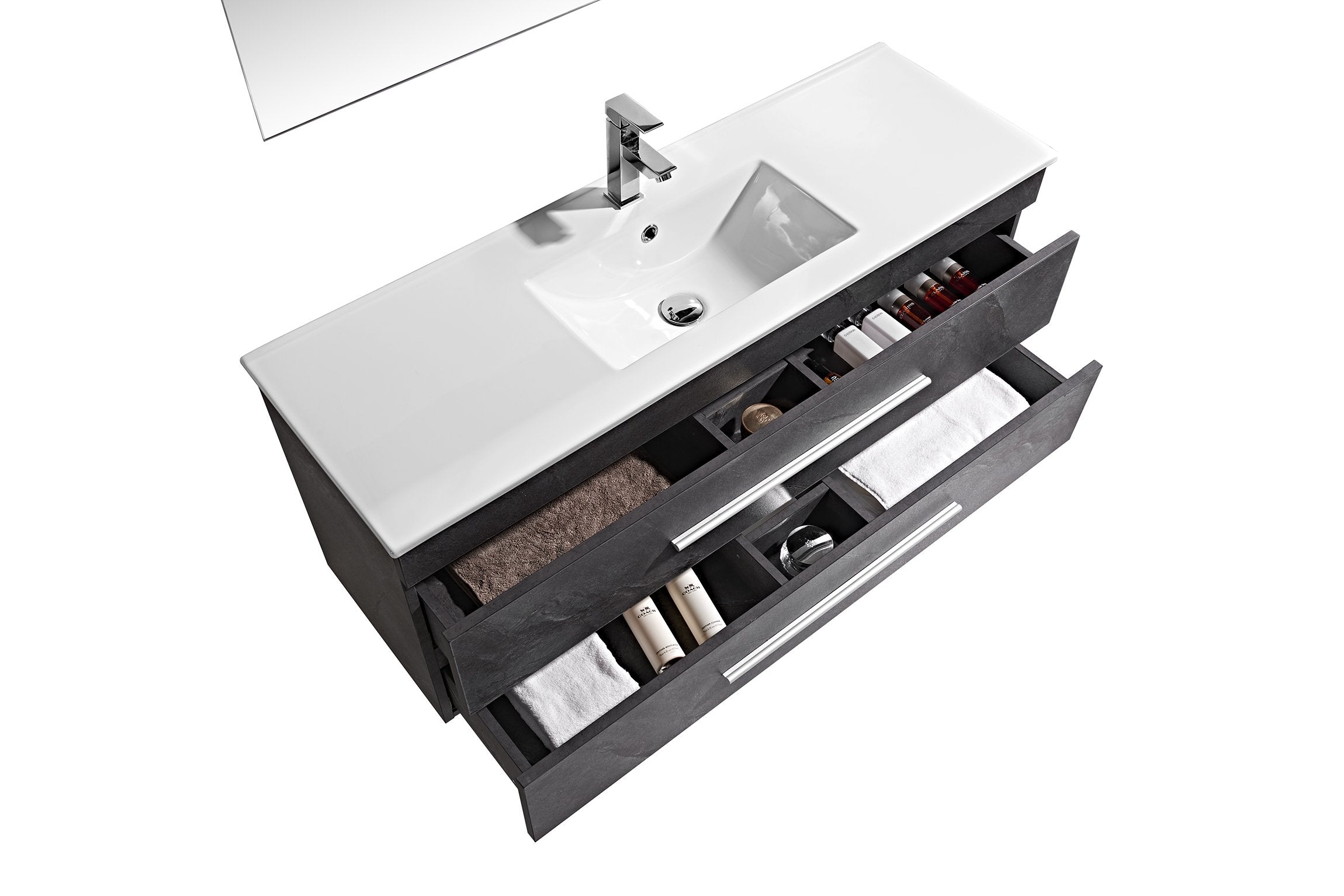 Set Mobile Arredo Bagno Urban Stone Grigio antracite 120cm