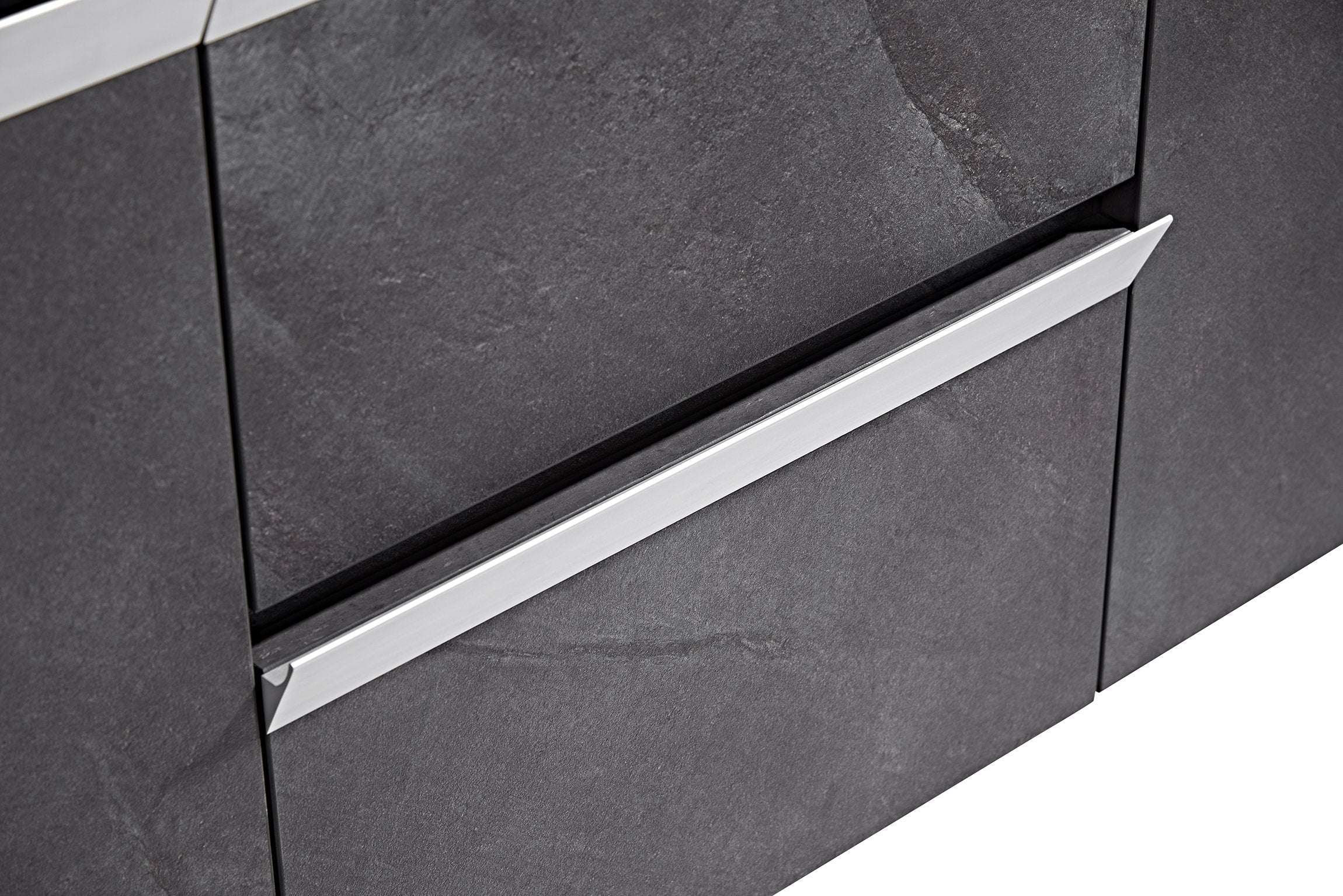 Set Mobile Bagno Venice Stone Grigio antracite 100cm + Colonna