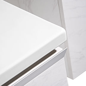 Set Mobile Arredo Bagno Venice Stone Bianco 100cm + Colonna