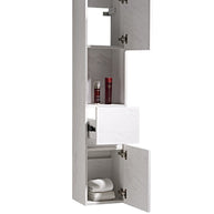 Set Mobile Arredo Bagno Venice Stone Bianco 100cm + Colonna