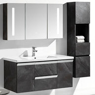 Set Mobile Arredo Bagno Venice Stone Grigio antracite 120cm