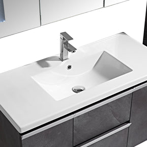 Set Mobile Arredo Bagno Venice Stone Grigio antracite 120cm