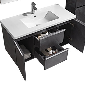 Set Mobile Arredo Bagno Venice Stone Grigio antracite 120cm