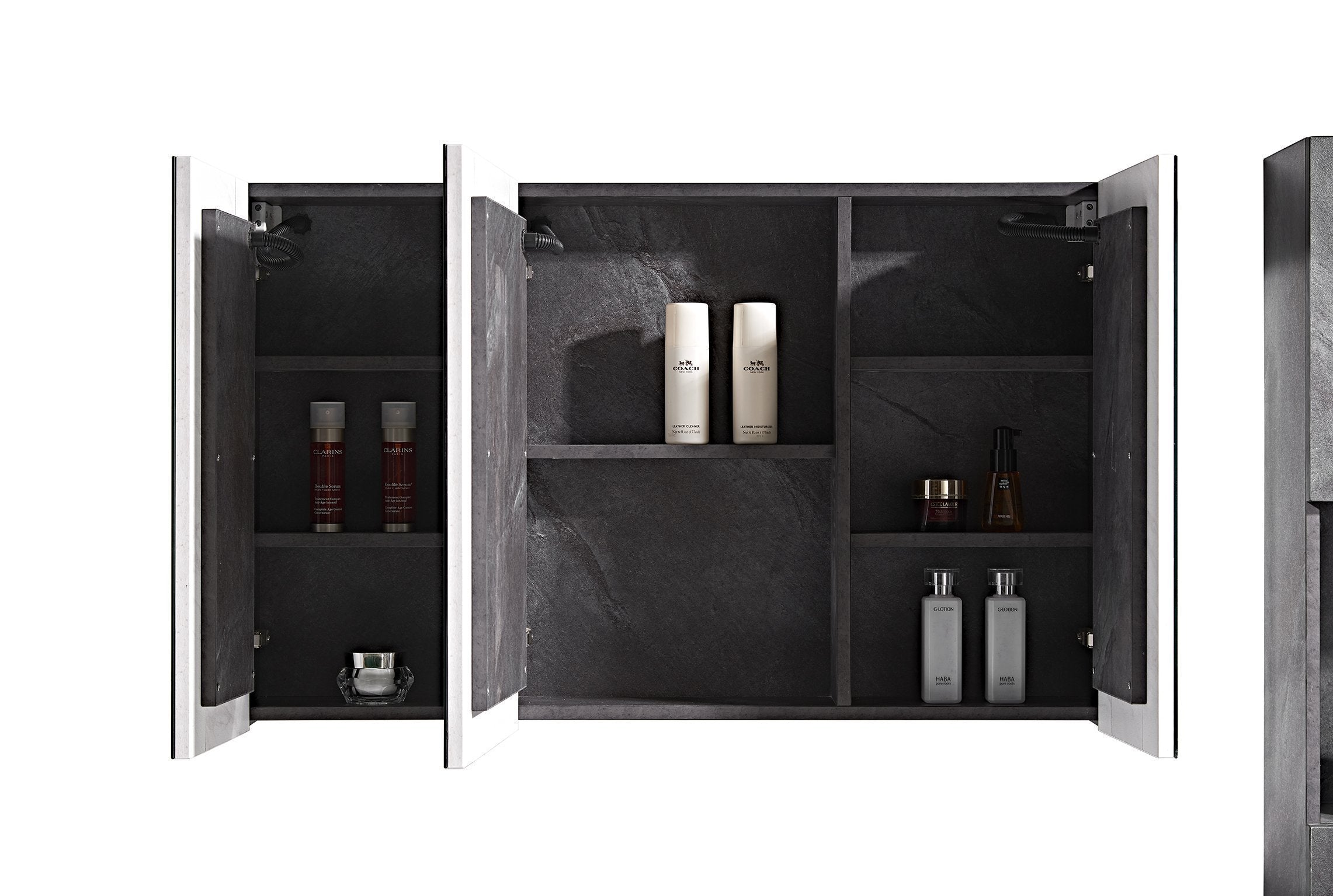 Set Mobile Bagno Venice Stone Grigio antracite 120cm + Colonna