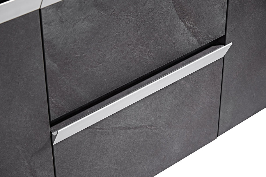 Set Mobile Arredo Bagno Venice Stone Grigio antracite 120cm