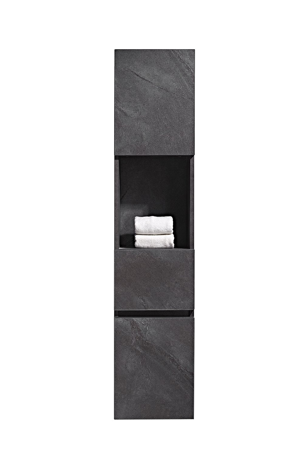 Set Mobile Bagno Venice Stone Grigio antracite 120cm + Colonna