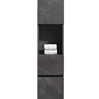 Set Mobile Arredo Bagno Venice Stone Grigio antracite 120cm